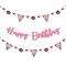 Big Dot of Happiness Pink Gone Hunting - Deer Hunting Girl Camo Birthday Party Letter Banner Decor - 36 Banner Cutouts & Happy Birthday Banner Letters